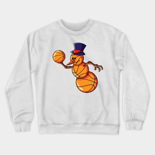 Basketball Snowman Christmas Crewneck Sweatshirt